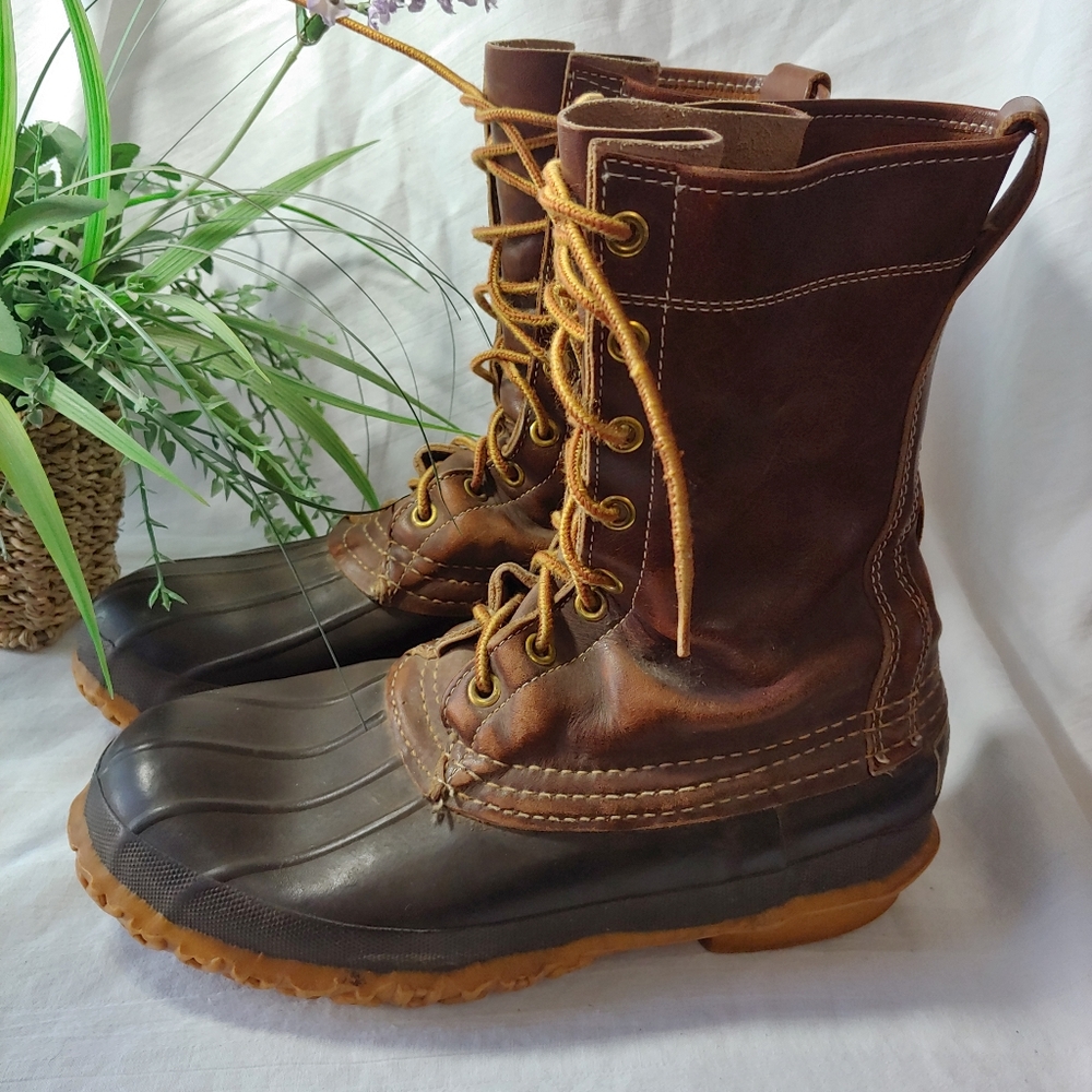 Vintage LL Bean Rubber Leather Boots Original Boot